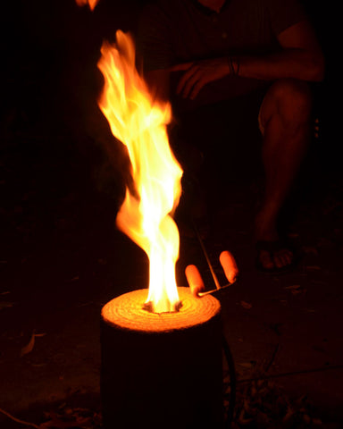 One Log Portable Fire