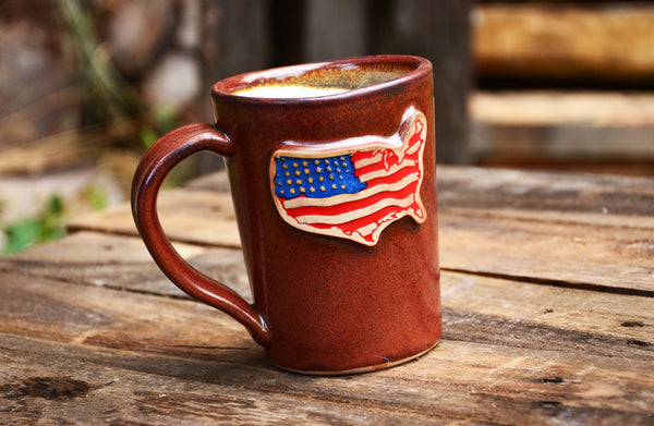 USA Flag Handmade Mug